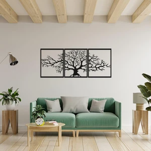 Deco Vien Metal Çınar Ağacı Duvar Dekoru, Metal 3 Parça Çınar Ağacı Duvar Dekoru