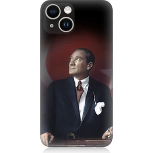 Apple Iphone 13 Uyumlu Mustafa Kemal Atatürk Desenli Silikon Kılıf