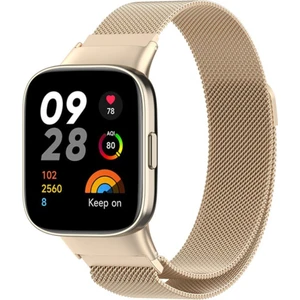 M.tk moveteck Xiaomi Redmi Watch 3 Uyumlu Metal Kordon Milano Loop Örgü Manyetik Mıknatıslı Renkli Bileklik