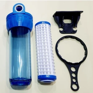 Filtek 10" Tekli Filtre Kabı ve Yıkanabilir Filtre 1" 3/4" 1/2"