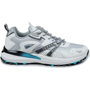 29725 Beyaz - Gri - Mavi Erkek Sneaker Günlük Spor Ayakkabı