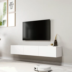 1220 Dore 3 Kapaklı Kulpsuz 150 cm Tv Ünitesi Beyaz