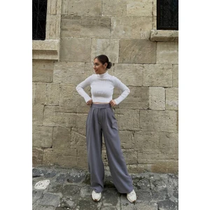 Ded Collection Kadın Beli Cırtlı Palazzo Rahat Trend Pantolon