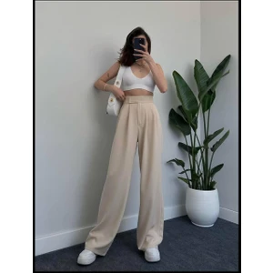 Ded Collection Kadın Beli Cırtlı Palazzo Rahat Trend Pantolon