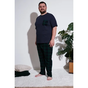 Pamuklu Regular Fit Büyük Beden Pijama Takımı Erkek Pijama Takımı 6572002B