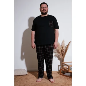 Pamuklu Regular Fit Büyük Beden Pijama Takımı Erkek Pijama Takımı 6572002B