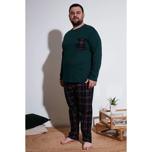 Pamuklu Regular Fit Büyük Beden Pijama Takımı Erkek Pijama Takımı 6572001B