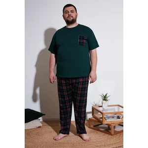 Pamuklu Regular Fit Büyük Beden Pijama Takımı Erkek Pijama Takımı 6572002B