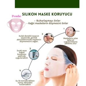 - Yüz Maskesi Koruyucu & Sabitleyici - Kağıt Maske Sabitleyici - Pembe