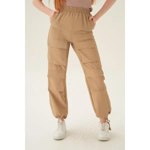 4024A Cep Detay Paraşüt Pantolon Vizon