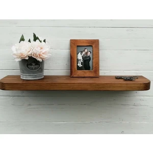 Yggdrasil Home Decor Dekoratif Doğal Ahşap Tek’li 100X20X4 cm Dresuar Raf