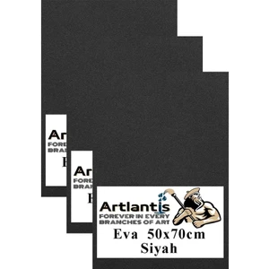 Siyah Eva 50 x 70 cm 3 Adet Eva Süngeri Okul Kreş Anasınıfı Elişi Etkinlikleri