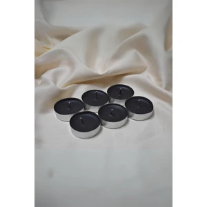 ARBUQ Concept Küçük Standart Tealight Mum 8'li Kokusuz Siyah Renkli-%100 Doğal Soya Wax