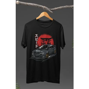 Fuddy Moda  Wt Subaru Stı Baskılı T-Shirt, Araba Yarış Temalı Baskılı Tişört