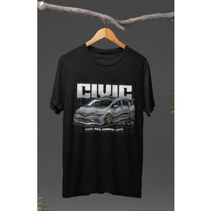Fuddy Moda  Honda Civic Fd2 Power Baskılı T-Shirt, Araba Yarış Temalı Tişört