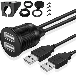 BK Teknoloji 2 Bağlantılı Gömme Panel Montaj USB Uzatma Kablosu 1 Metre
