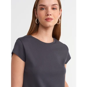 30719 Bisiklet Yaka T-Shirt-Antrasit