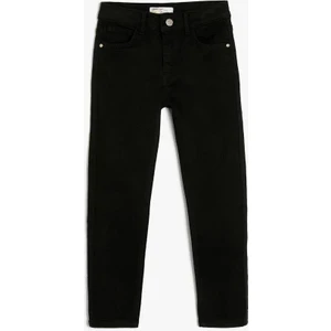 4SKB40037TD Koton Erkek Çocuk Jean Pantalon Siyah
