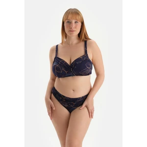 Lacivert Yüksek Bel Bikini Alt