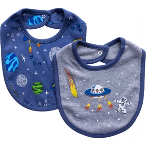 Baby Me Bebek Eğlenceli Baskılı Desenli Önlük 2 Adet Gezegen