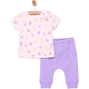 HelloBaby Yenidoğan Tshirt-Patiksiz Alt 2li Takım Kız Bebek