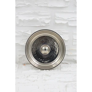 Turna Bakır Kurnacı Hamam Tası 20 cm El Dövme Nikel TURNA4054-2