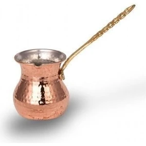 Turna Bakır Eylül Cezve 2 No 3 Fincan Makine Dövme Kırmızı TURNA1228-1