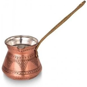 Turna Bakır Külhan Cezve 2 No 4 Fincan Zımba Işleme Skoç TURNA1231-4