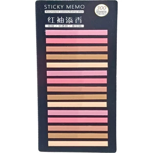 Sibga Tasarım Ince Şerit Şeffaf Renkli Postit Kitap Ayracı Ayraç Postit Sticker 300 Yaprak