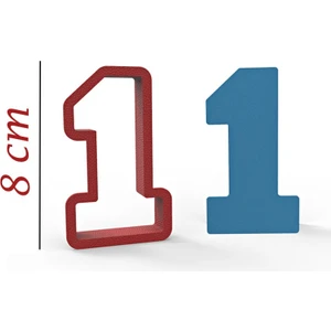 Nba 1 Rakam 8cm Kurabiye Kalıbı