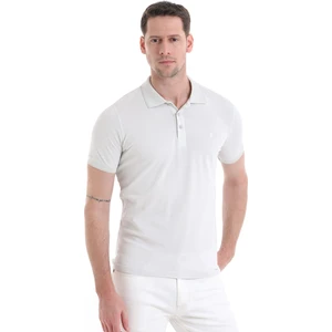 Gri Regular Fit Düz 100% Pamuklu Polo Yaka Tişört