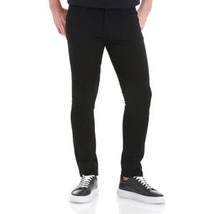 Siyah Slim Fit Düz 5 Cep Pamuklu Kanvas Pantolon