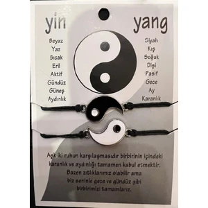 Acousticworld Ying Yang Hediyelik Çift Bileklik Sevgili Bilekliği 2 Adet