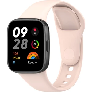 M.tk moveteck Xiaomi Redmi Watch 3 Klasik Silikon Kordon Renkli Elastik Bileklik Yumuşak Kayış (Active Modele Uymaz)