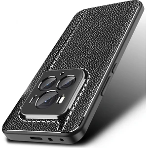 M.TK Moveteck Honor Magic 6 Pro Kılıf Kamera Korumalı Deri Görünümlü Yumuşak Mat Silikon Soft Premium Niss Kapak