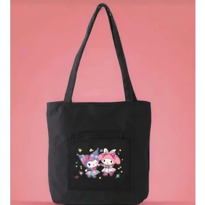 Amazoon Desing Tatlı Kuromi Baskılı Çocuk Omuz Yandan Askılı Çanta