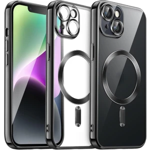Apple iPhone 14 Kılıf Kamera Lens Korumalı Magsafe Şarj Kilifi Şeffaf Renkli Yumuşak Kapak