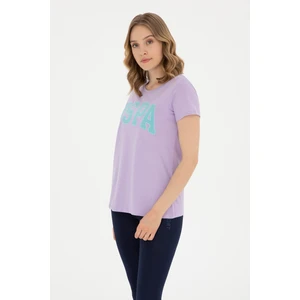 U.S. Polo Assn. Kadın Lila Tişört Basic 50280036-VR034
