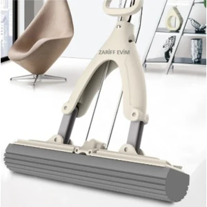 Kelebek Sıkma Mekanizmalı Mikrofiber Mop Sünger Sıkmalı Mop