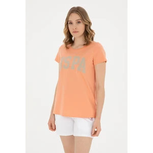 U.S. Polo Assn. Kadın Somon Tişört Basic 50280036-VR047