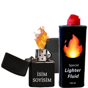Orijinal 2'li Set Benzin Çakmak Kişiye Özel Baskıya Uygun