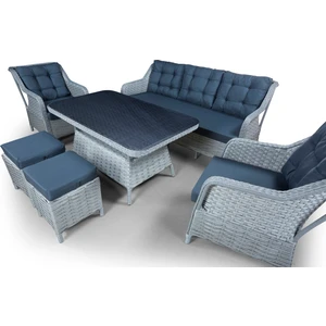 Karagül Garden Titanium Silver Series 3+1+1 Rattan Balkon & Bahçe Takımı