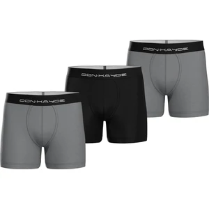 Don-Kayde Premium Micro Modal 2 Antrasit Gri 1 Siyah Erkek Boxer Short 3'lü Set