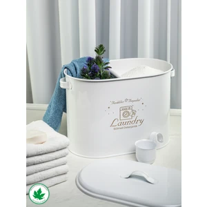 Lin Metal Bölmeli Metal Kapaklı Ölçekli Deterjanlık, Toz Deterjanlık Saklama, Banyo Düzenleyici, (Laundry Baskılı) LN1258