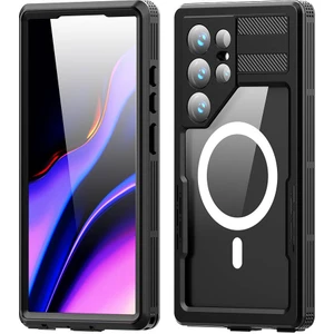 Case 4u Galaxy S24 Ultra Kılıf Magsafe Şarj Özellikli 1-1 Su Geçirmez Kılıf Siyah