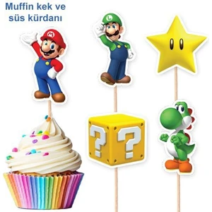 Parti Dükkanım Süper Mario Şekilli Kürdan 10 Adet