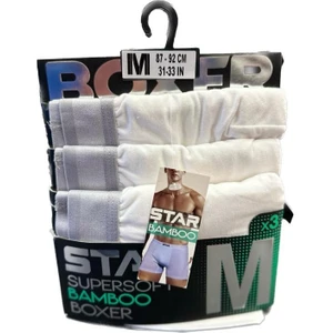 3lü  Süpersoft Organik Bambu Kumaş Jakar Kemer Erkek Boxer