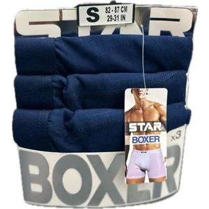 3 Lü Erkek Jakar Kemer Lycralı Boxer