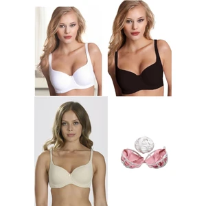 3'lü Paket Kadın Siyah Şekillendiren Toparlayıcı Kaplı Balenli Sütyen Yıkama Topu