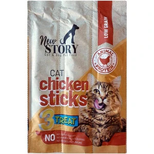 New Story Kediler Için 3'lü Tavuklu Stick Ödül